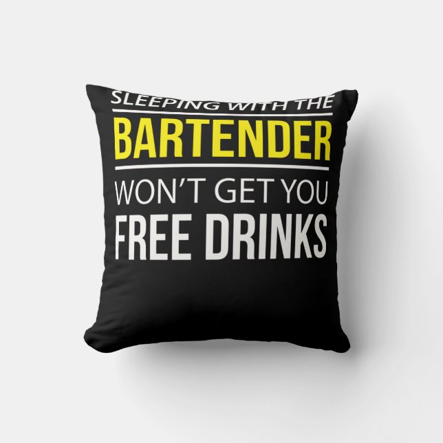 Schlafen mit dem Barkeeper Kissen (Vorderseite)