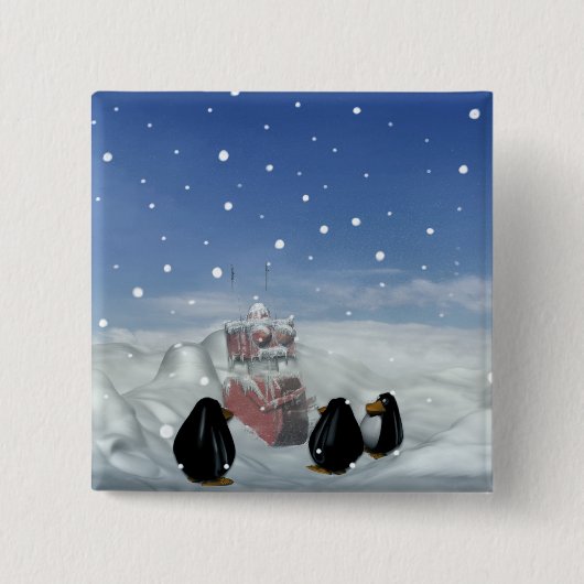 Schlafen mit dem Pinguin-Button Button (Vorderseite)