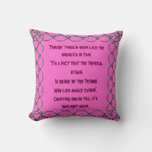 "SCHLAFEN MIT EINEM CHAINSAW SNORER" KISSEN