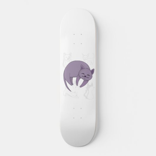 Schlafen mit grauem Katzen und Kletterdoodles Skateboard (Vorderseite)