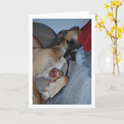 Schlafen mit Knochen Karte (Gelbe Blume)