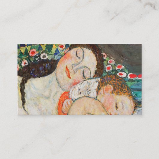 Schlafen mit Mutter und Kind Visitenkarte (Vorderseite)