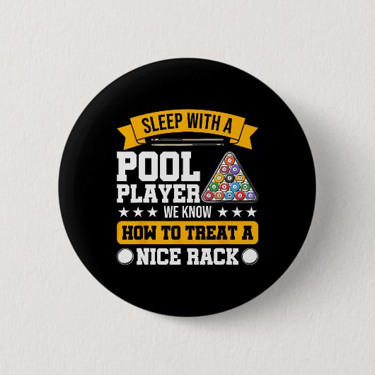 Schlafen mit Pool-Player - Billi für einen schönen Button (Vorderseite)