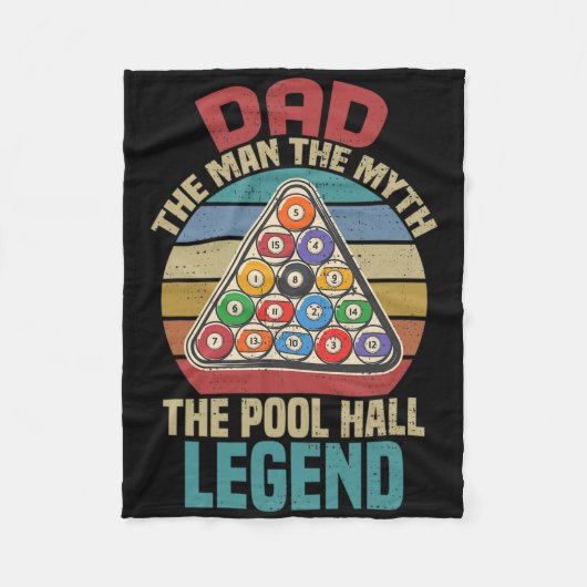 Schlafen mit Pool Player Funny Billiard Rack Pool Fleecedecke (Vorderseite)
