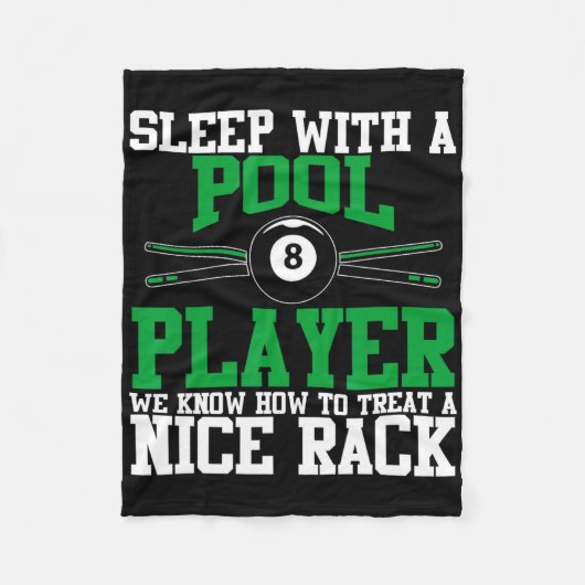 Schlafen mit Pool Player Schöner Rack Funny Billia Fleecedecke (Vorderseite)