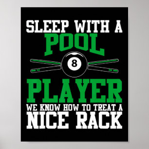 Schlafen mit Pool Player Schöner Rack Funny Billia Poster
