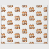 Schlafen mit zwei Babyfüßern Geschenkpapier (Flach)