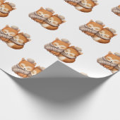 Schlafen mit zwei Babyfüßern Geschenkpapier (Ecke)