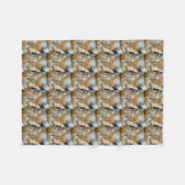 Schlafen orange Tabbykatze Fleecedecke (Vorderseite (Horizontal))