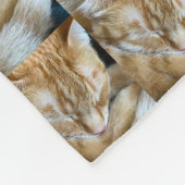 Schlafen orange Tabbykatze Fleecedecke (Ecke)