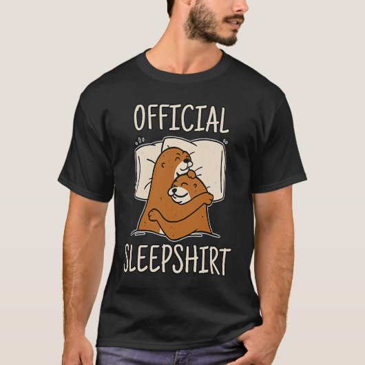 Schlafen Otter perfekt für den Otterschlafen T-Shirt (Vorderseite)