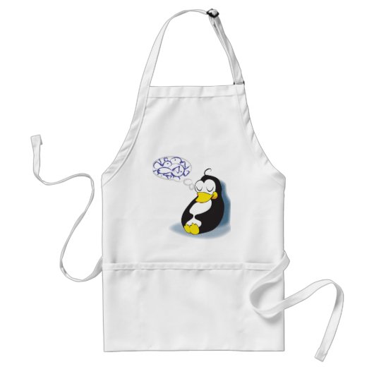 Schlafen Penguin, der über Fisch-Schürze träumt Schürze (Vorne)