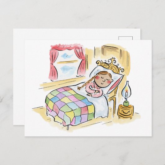 schlafen postkarte (Vorne/Hinten)