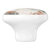 Schlafen Raccoon Whimsitic Rustikale Weihnachten Keramikknauf (Seitenansicht)