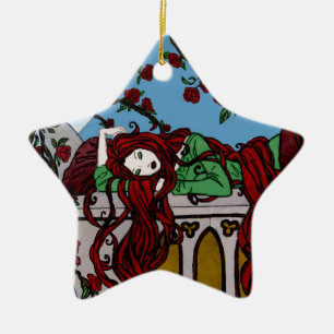 Schlafen Rapunzel Keramikornament