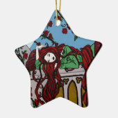 Schlafen Rapunzel Keramikornament (Links)