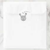 SCHLAFEN RUNDER AUFKLEBER (Tasche)