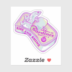 SCHLAFEN SARDINEN RISE UND SCHEIN AUFKLEBER