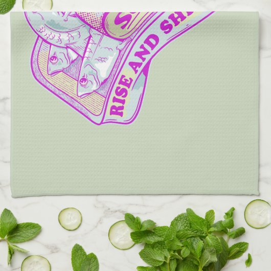 SCHLAFEN SARDINEN RISE UND SCHEIN GESCHIRRTUCH (Gefaltet)