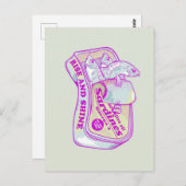 SCHLAFEN SARDINEN RISE UND SCHEIN POSTKARTE (Vorne/Hinten)