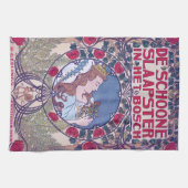 Schlafen Schönheit, Deckkunst, Van Caspel Geschirrtuch (Horizontal)