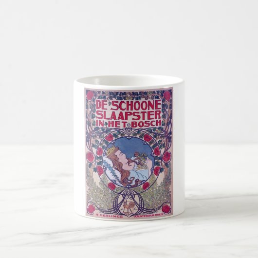 Schlafen Schönheit, Deckkunst, Van Caspel Kaffeetasse (Mittel)