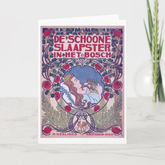 Schlafen Schönheit, Deckkunst, Van Caspel Karte (Vorderseite)
