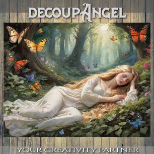 Schlafen Schönheit's Dreamscape - Decoupage - Seidenpapier