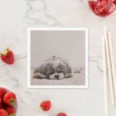 Schlafen Shih tzu Cocktail Napkins, Schlafhund Serviette (Beispiel)