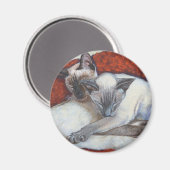 Schlafen Siam Kunst Magnet (Vorderseite/Rückseite)