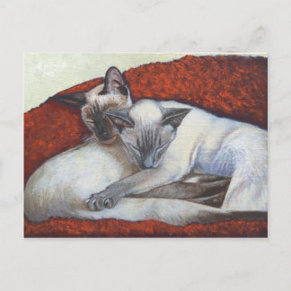 Schlafen Siam Kunst Postkarte