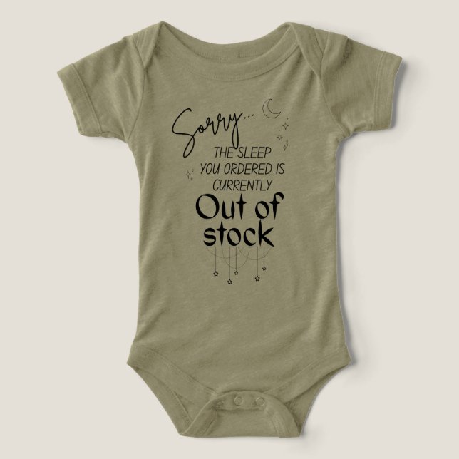 Schlafen Sie aus dem T - Shirt Baby Bodysuit (Design Vorderseite)
