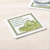 Schlafen Sie immer mit einem offenen Auge Rechteckiger Pappuntersetzer (angewinkelt)