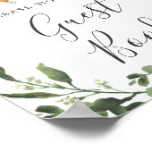 Schlafen Sloth Baby Dusche Gästebuch Schild (Ecke)