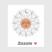 Schlafen Sonne und Mond Vinyl Aufkleber (Blatt)