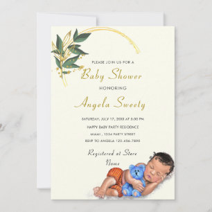 Schlafen Sweet Baby Shower Einladung Vorlage