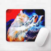 Schlafen Tabby Katze farbige Mousepad (Mit Mouse)