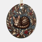 Schlafen Tabby Katze Ornament (Links)