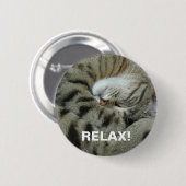 Schlafen Tiger-Cat Button (Vorne & Hinten)