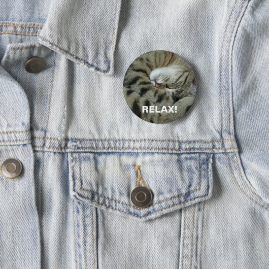 Schlafen Tiger-Cat Button (Beispiel)