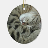 Schlafen Tiger-Cat Keramik Ornament (Links)