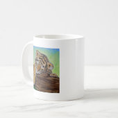 Schlafen Tiger Cub Malerei Kaffeetasse (Vorderseite Links)
