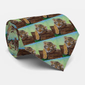 Schlafen Tiger Cub Malerei Krawatte (Gerollt)