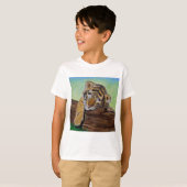 Schlafen Tiger Cub Malerei T-Shirt (Vorne ganz)