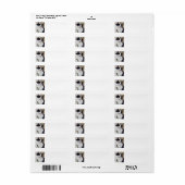 Schlafen Tuxedo Cat Address Labels (Vorne)