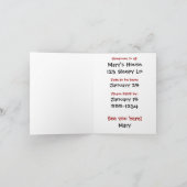 Schlafen Tuxedo Katze Leepover Party Einladung (Innenseite)