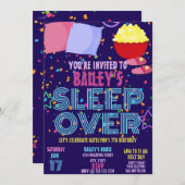 Schlafen über Geburtstagspartei nach Maß Einladung (Vorne/Hinten)