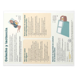 Schlafen und Stillen weg (Spanisch) Notizblock