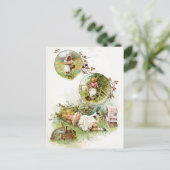 Schlafen und Träumen von sonnigen Kaninchen Postkarte (Stehend Vorderseite)