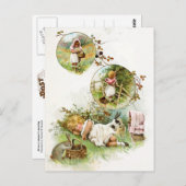 Schlafen und Träumen von sonnigen Kaninchen Postkarte (Vorne/Hinten)